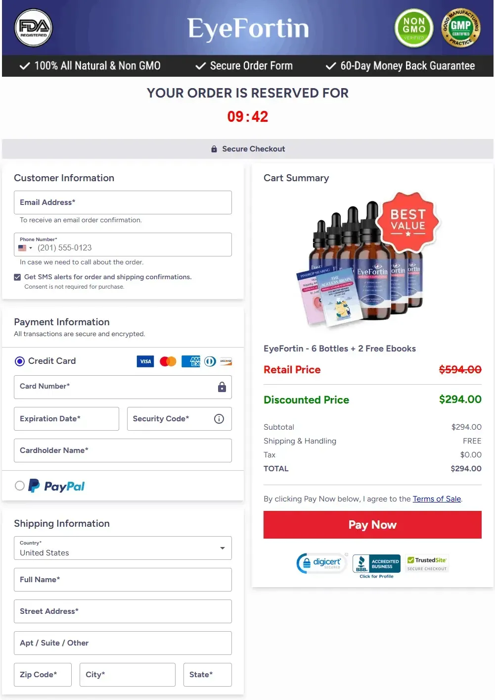 eyefortin Order Form